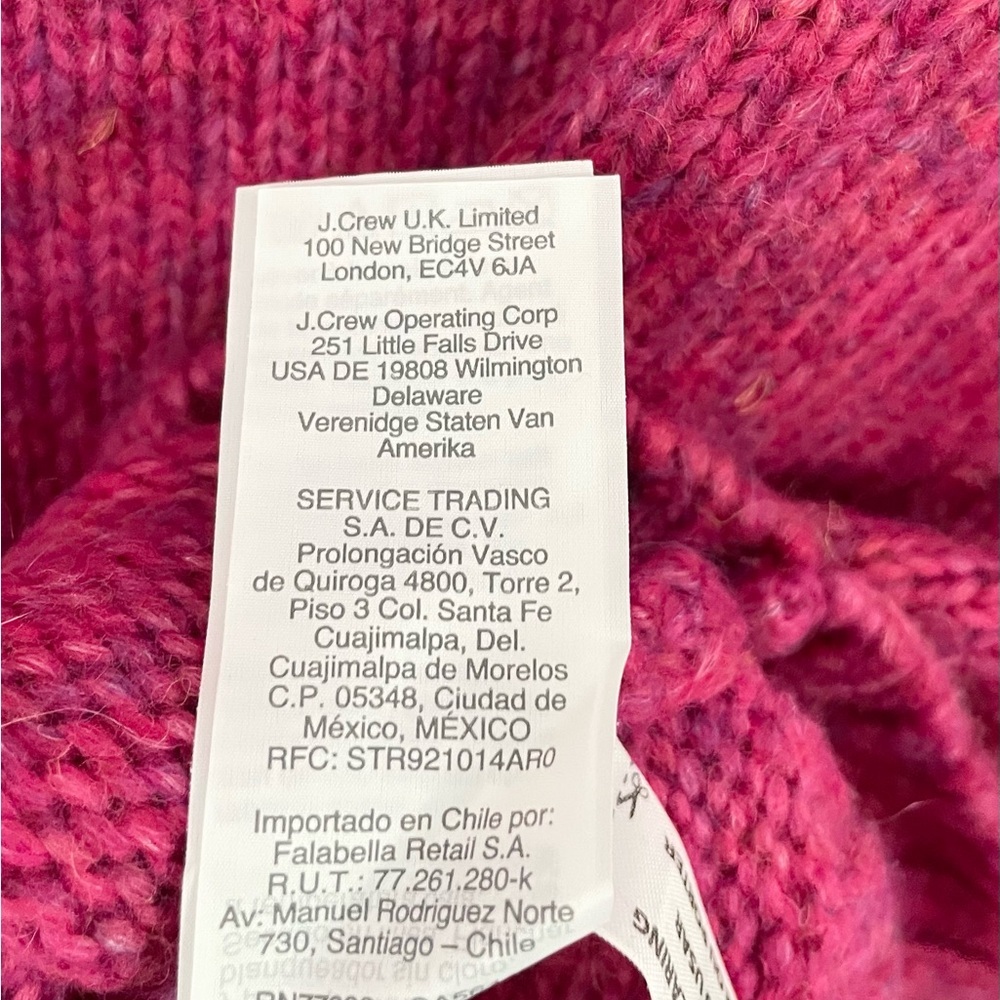 J. Crew Women's Alpaca Wool Blend Crewneck Sweater Fuchsia Heather NWT - Picture 11 of 14